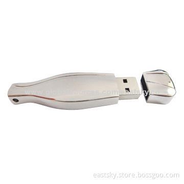 Promotional Metal Thumb Drive, 64MB to 32GB Memory Capacity, Personalized Logo Available